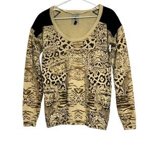 ONE Teaspoon Knit Animal Print Leopard / Tiger Sweater